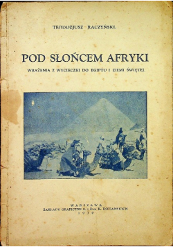Pod słońcem Afryki 1930 r.