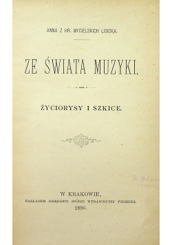 Ze świata muzyki 1896 r