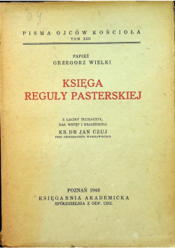 Księga reguły pasterskiej 1948 r.