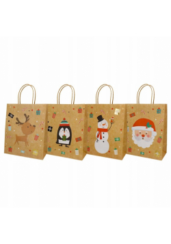 Torba prezentowa 21x25,5cm papier white craft mix