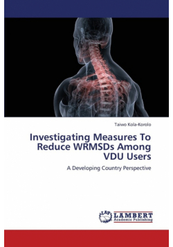 Investigating Measures to Reduce Wrmsds Among Vdu Users