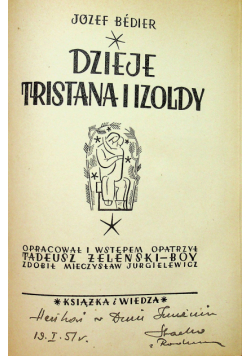 Dzieje Tristana i Izoldy 1949 r.