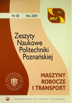 Zeszyty naukowe Politechniki Poznańskiej nr 58