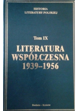 Literatura współczesna 1939  1956 Tom IX