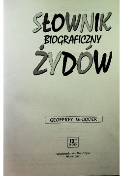 Słownik biograficzny Żydów