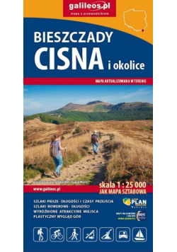 Mapa tur. - Bieszczady, Cisna i okolice 1:25 000