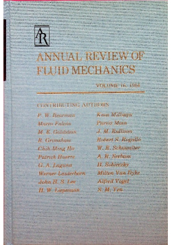 Annual review of fluid mechanics vol 16