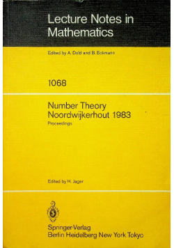 1068 number theory Noordwijkerhout 1983