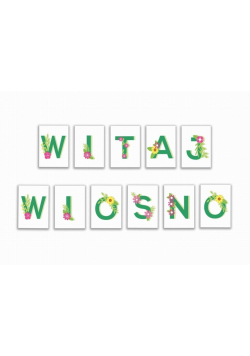 Litery dekoracyjne A4 - Witaj wiosno 11el