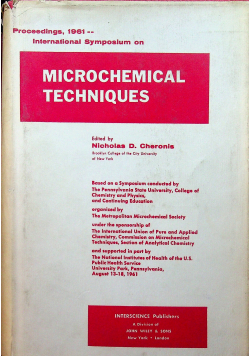 Microchemical techniques
