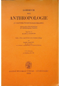 Lehrbuch der anthropologie