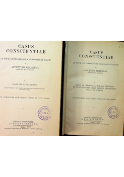 Casus Conscientiae 2 tomy 1902r.