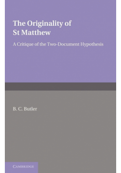 The Originality of St Matthew
