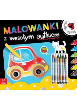 Malowanki z wesołym autkiem Gruby obrys