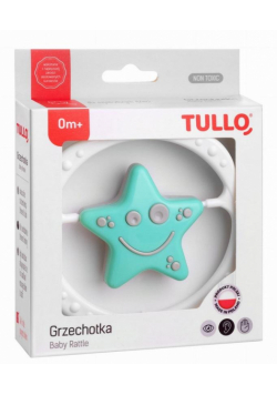 Grzechotka gwiazdka miętowo-szara
