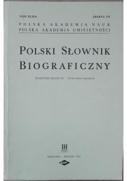 Polski słownik biograficzny  Zeszyt 175