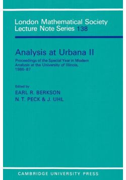 Analysis at Urbana Vol 2