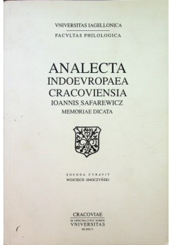 Analecta indoeveropaea Cracoviensia