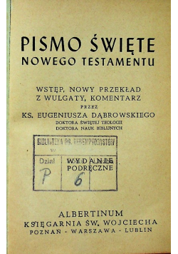 Pismo Święte Nowego Testamentu 1946 r