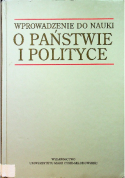 Wprowadzenie do nauki o państwie i polityce