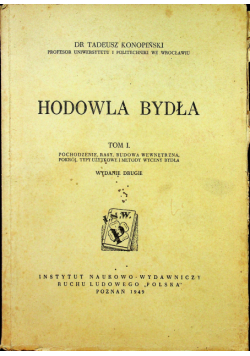 Hodowla bydła tom I 1949r