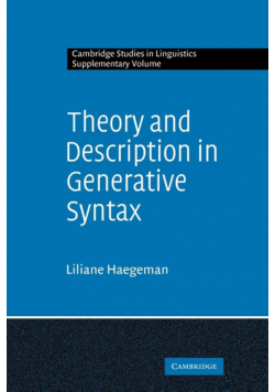 Theory and Description in Generative Syntax