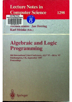 Algebraic and Logic Programming
