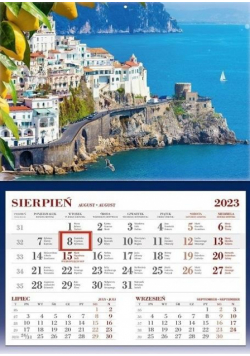 Kalendarz 2023 jednodzielny Wybrzeże Amalfi