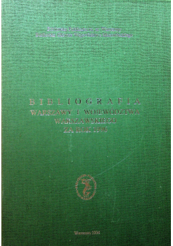 Bibliografia Warszawy i Województwa Warszawskiego za rok 1996