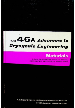 Advances In Cryogenic Engineering Materials Vol 46