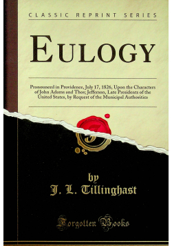 Eulogy  reprint z 1826 r