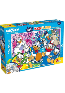 Kaczor Donald. Puzzle dwustronne Maxi 108 el.