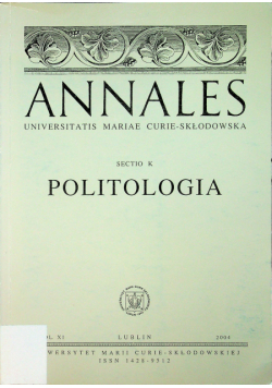 Annales  sectio k Politologia