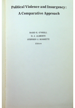 Political Violence and insurgency a comparative approach