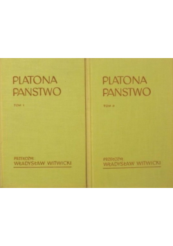 Platona Państwo tom 1 i 2