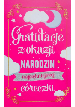 Karnet Narodziny dziewczynka 2K - 086
