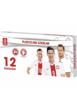 Plastelina szkolna 12 kolorów PZPN ASTRA