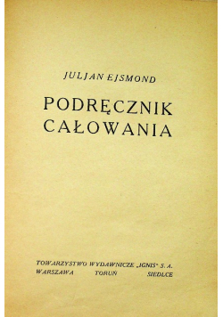 Podręcznik całowania 1923 r.