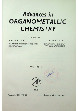 Advances in organometallic chemistry Volume II