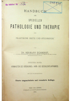 Handbuch der speciellen pathologie und therapie 1890 r