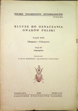 Klucze do oznaczania owadów Polski część XIX zeszyt 86