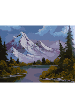 Malowanie po numerach - Alpy po zmroku 30x40cm
