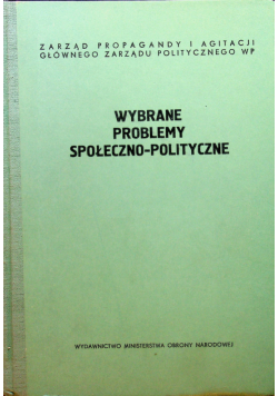 Wybrane problemy społeczno polityczne