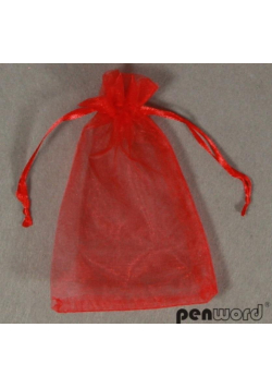 Woreczki organzowe czerwone 10x15cm