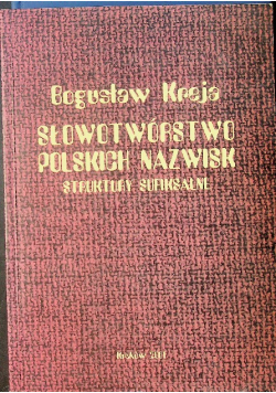 Słowotwórstwo polskich  nazwisk