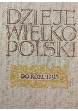 Dzieje Wielkopolski do roku 1793  Tom I