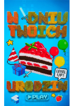 Karnet Urodziny młodzieżowe Tort 2K