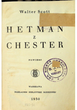 Hetman z Chester 1930r