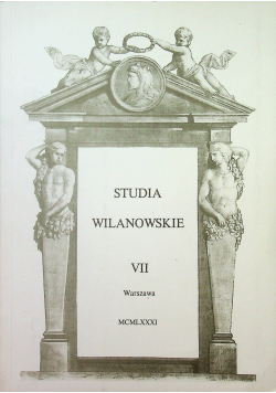 Studia wilanowskie tom VII