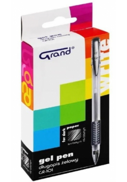 Długopis żelowy GR-101 0.5mm srebrny 1szt GRAND